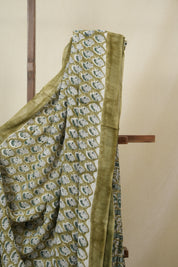 Olive Green HBP Georgette - SROGHGS40
