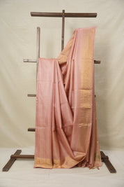 Rose Pink Tussar Silk Saree - SRRPTSS1754