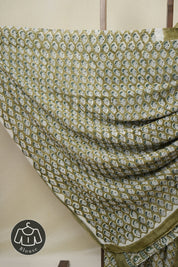 Olive Green HBP Georgette - SROGHGS40