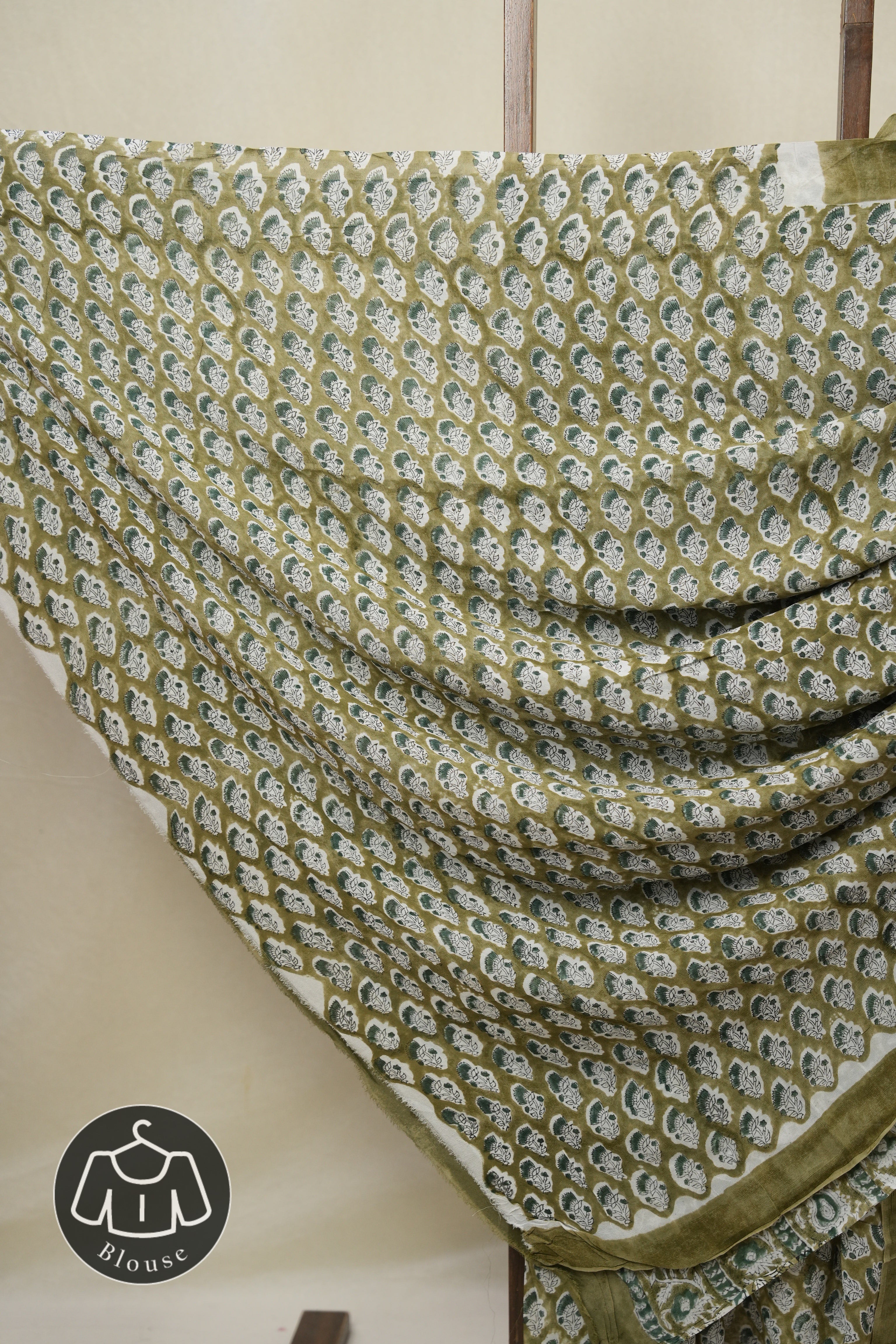 Olive Green HBP Georgette - SROGHGS40