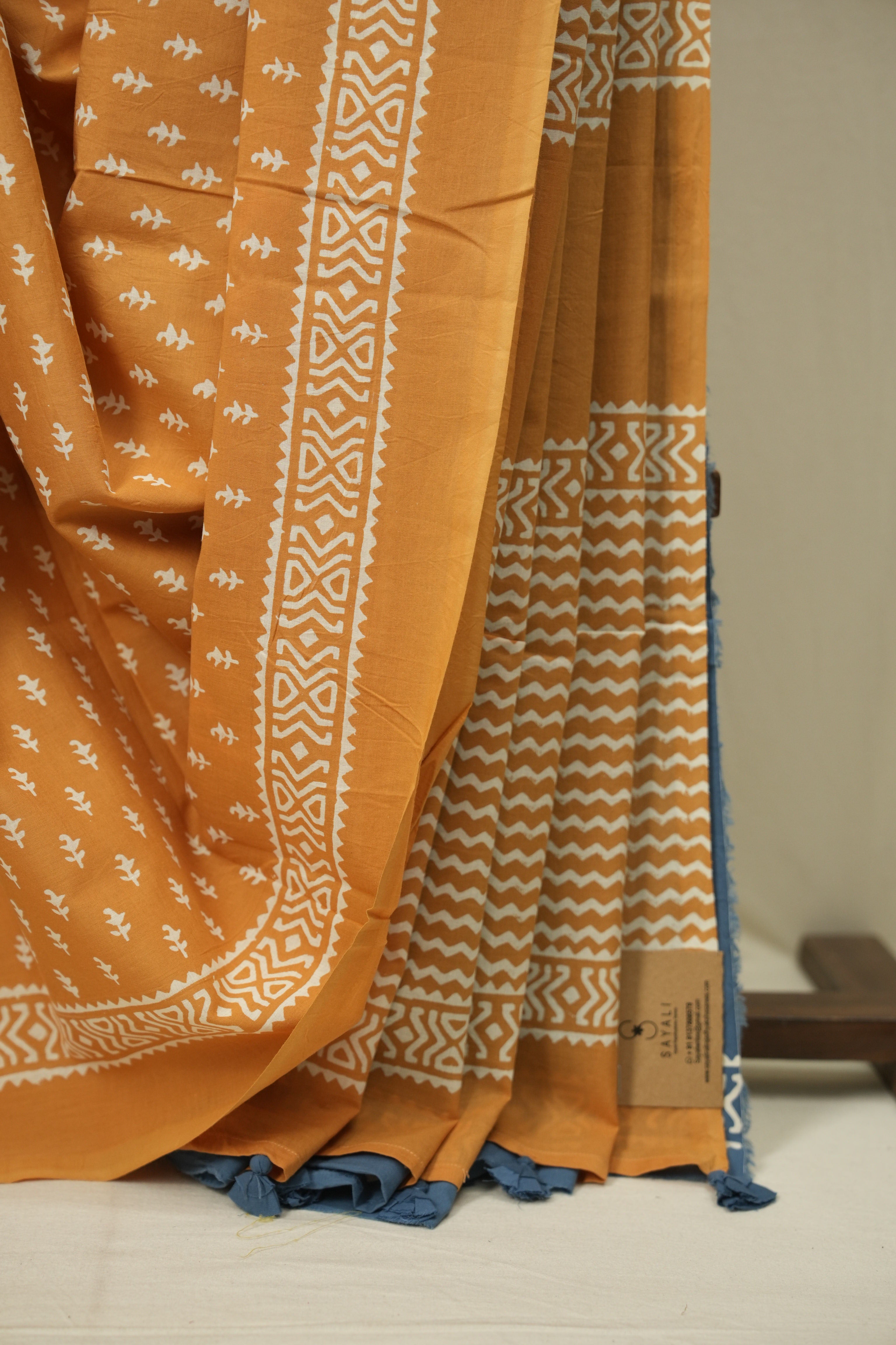 Orange HBP Cotton Saree - SROCS3470
