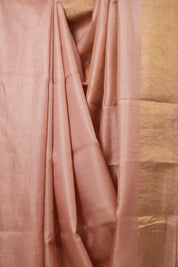 Rose Pink Tussar Silk Saree - SRRPTSS1754