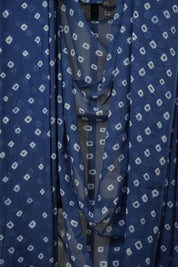 Indigo Cotton Bandhani Saree - SRIMCBS281