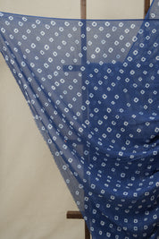 Indigo Cotton Bandhani Saree - SRIMCBS281
