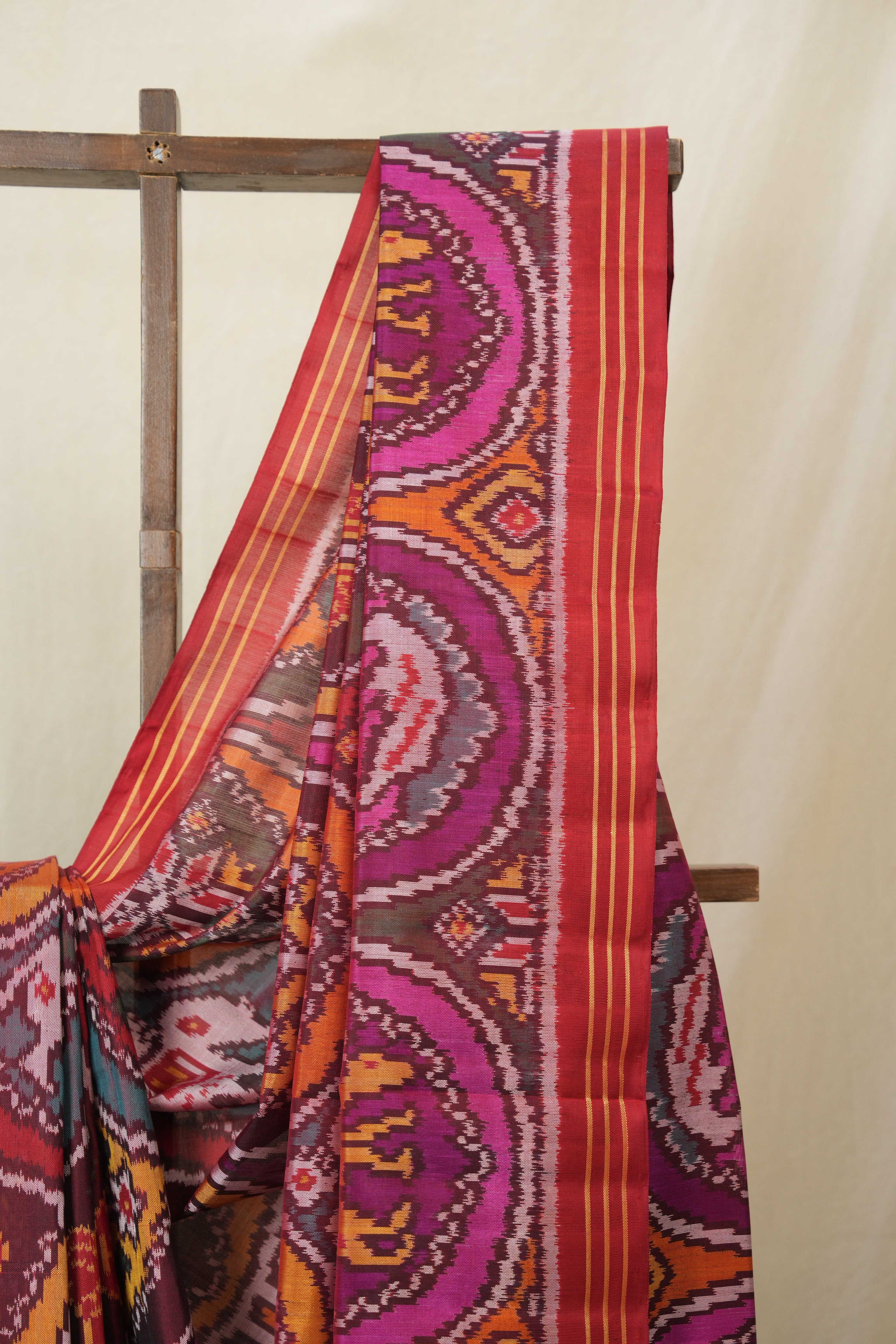 MultiColour Rajkot Patola Silk Saree - SRMCRPSS581