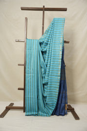 Sea Blue Tussar Silk Saree - SRSBTSS1753