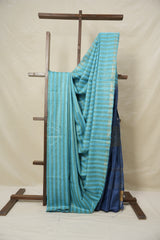 Sea Blue Tussar Silk Saree - SRSBTSS1753