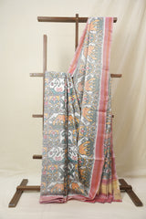 White Rajkot Patola Silk Saree - SRWRPSS583