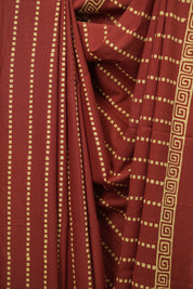 Rust HBP Cotton Saree - SRRCS3467