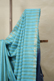 Sea Blue Tussar Silk Saree - SRSBTSS1753