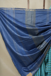 Sea Blue Tussar Silk Saree - SRSBTSS1753