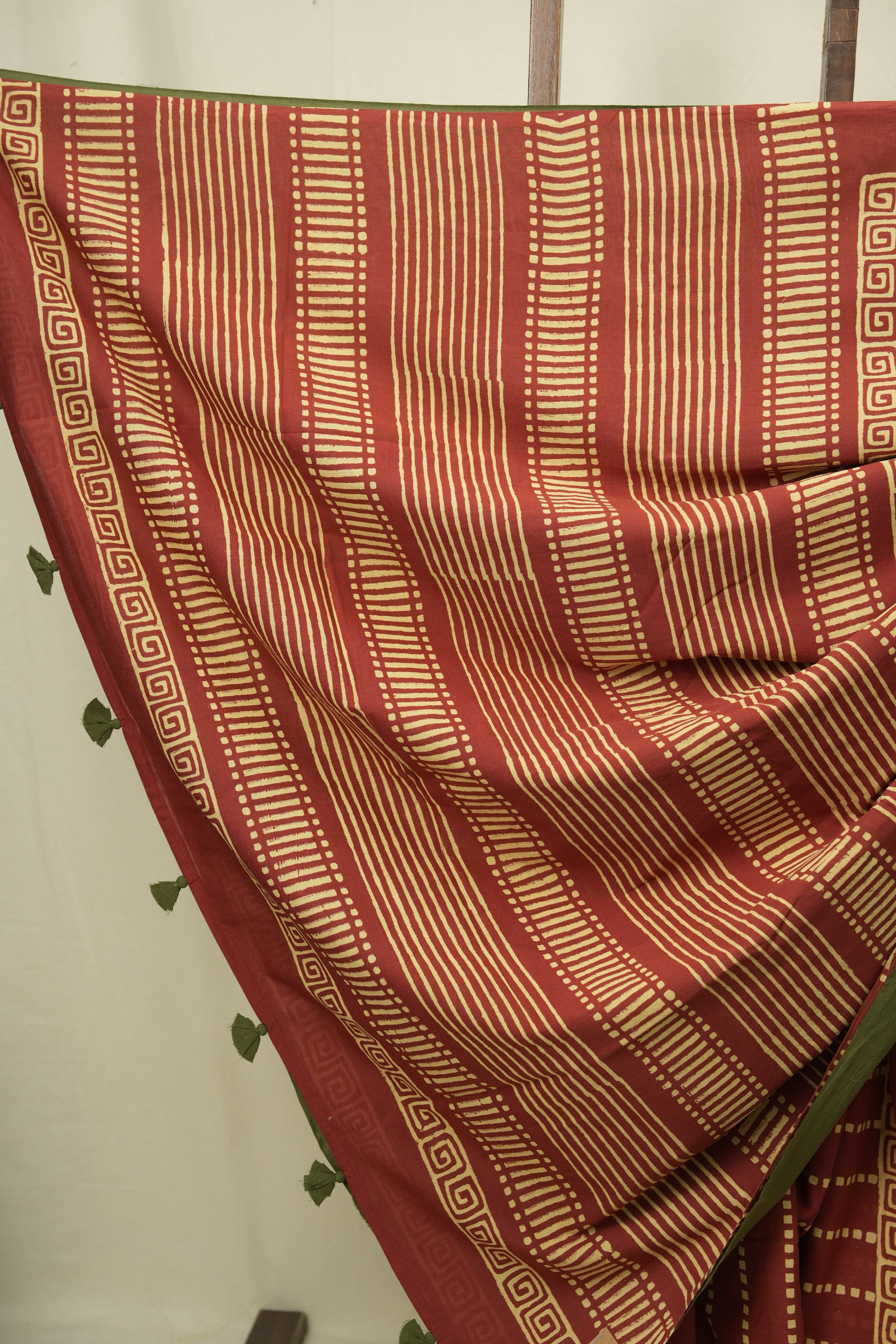 Rust HBP Cotton Saree - SRRCS3467