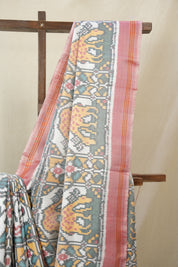 White Rajkot Patola Silk Saree - SRWRPSS583