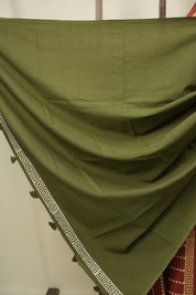 Rust HBP Cotton Saree - SRRCS3467