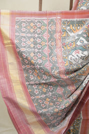 White Rajkot Patola Silk Saree - SRWRPSS583