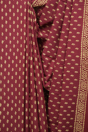 Maroon HBP Cotton Saree - SRMCS3469
