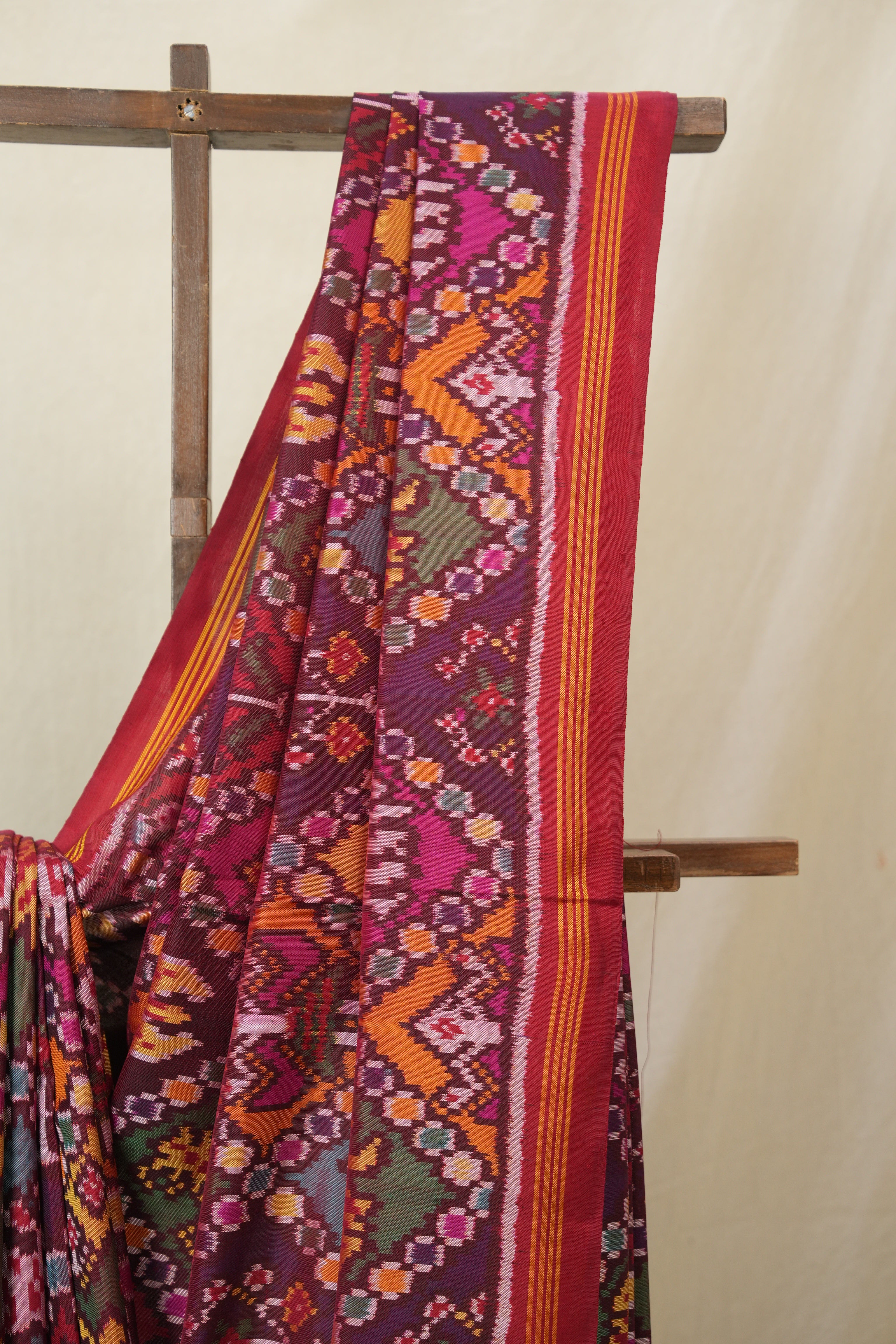 Red Rajkot Patola Silk Saree - SRRRPSS586
