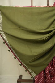 Maroon HBP Cotton Saree - SRMCS3469
