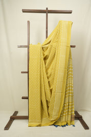 Light Yellow HBP Cotton Saree - SRLYCS3479