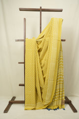 Light Yellow HBP Cotton Saree - SRLYCS3479