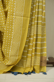 Light Yellow HBP Cotton Saree - SRLYCS3479