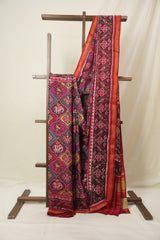 Marron Rajkot Patola Silk Saree - SRMRPSS587