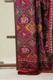 Marron Rajkot Patola Silk Saree - SRMRPSS587