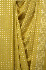 Light Yellow HBP Cotton Saree - SRLYCS3479