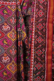 Marron Rajkot Patola Silk Saree - SRMRPSS587