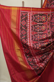 Marron Rajkot Patola Silk Saree - SRMRPSS587