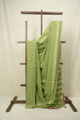 Pista HBP Cotton Saree - SRPCS3476
