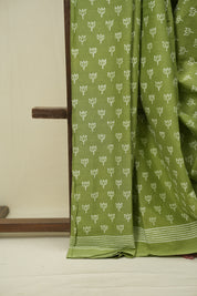 Pista HBP Cotton Saree - SRPCS3476