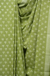 Pista HBP Cotton Saree - SRPCS3476