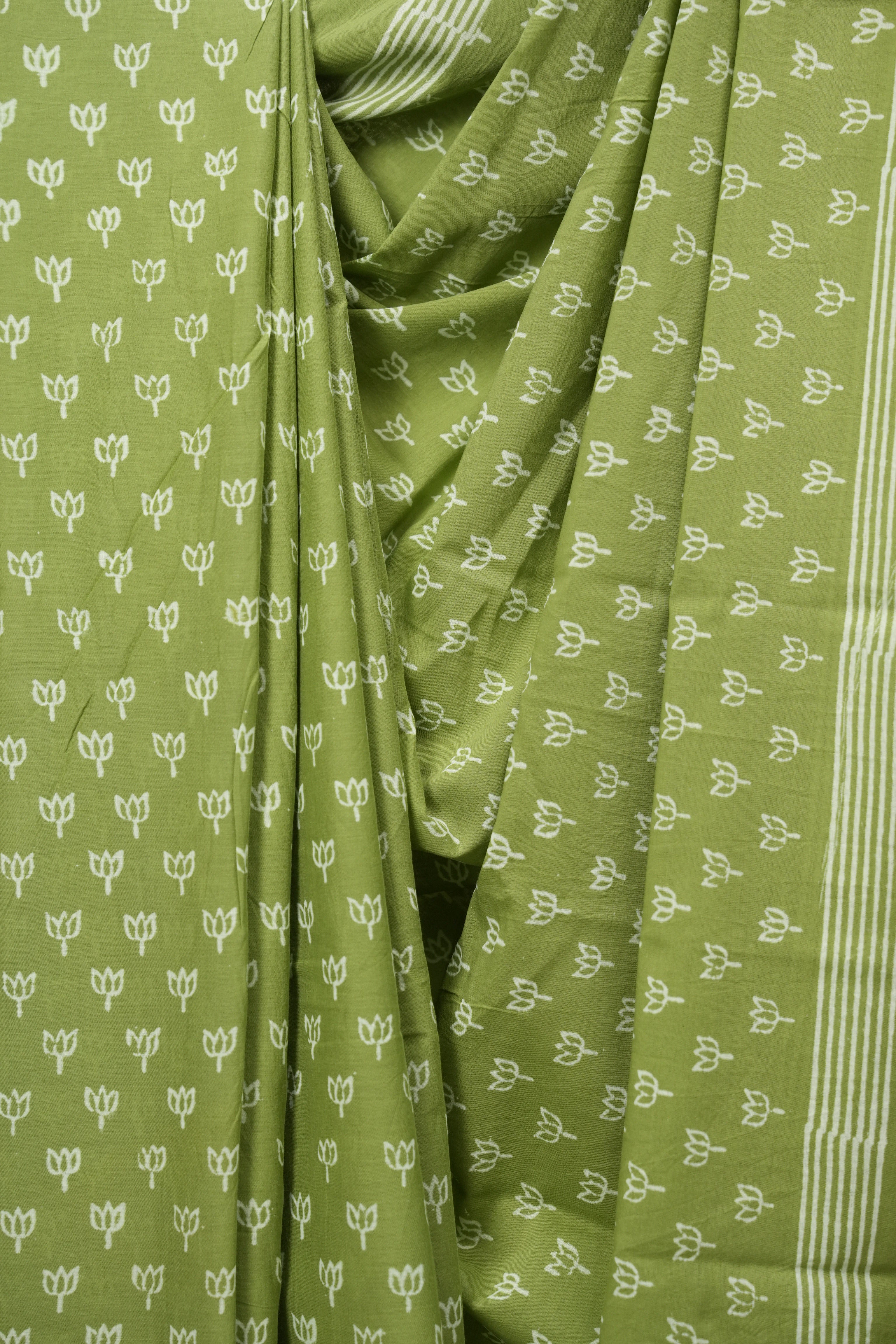 Pista HBP Cotton Saree - SRPCS3476