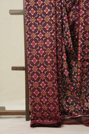 Marron Rajkot Patola Silk Saree - SRMRPSS588