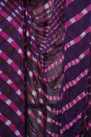 Violet Pink Cotton Leheriya Saree - SRVPMCLS293