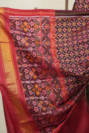 Marron Rajkot Patola Silk Saree - SRMRPSS588