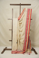 Peach Bengal Cotton Saree - SRPBCS121