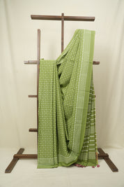Pista HBP Cotton Saree - SRPCS3478