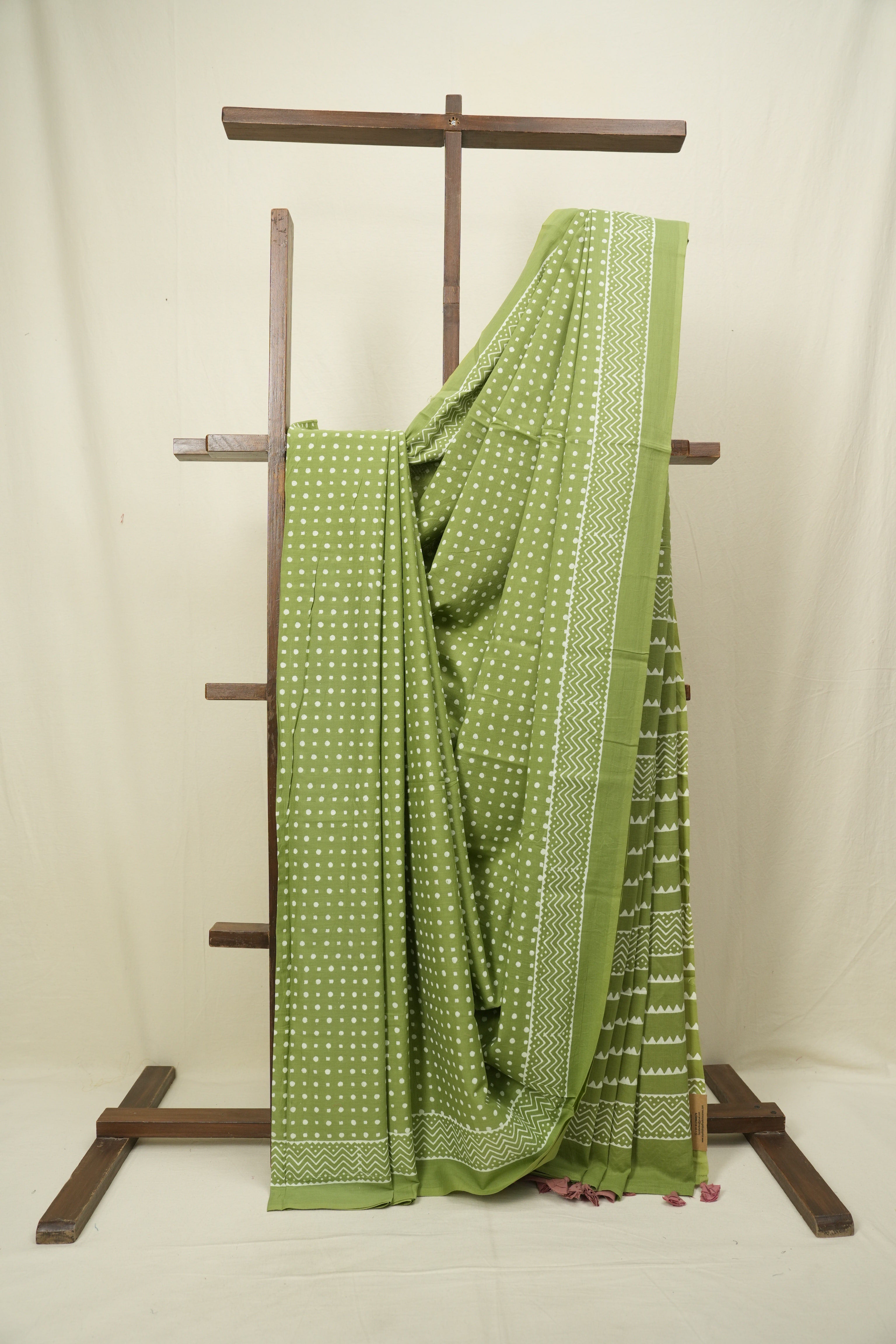 Pista HBP Cotton Saree - SRPCS3478