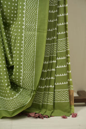 Pista HBP Cotton Saree - SRPCS3478