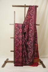 Marron Rajkot Patola Silk Saree - SRMRPSS589