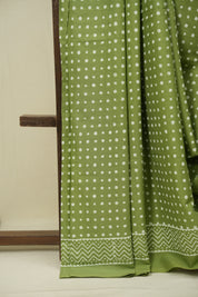Pista HBP Cotton Saree - SRPCS3478