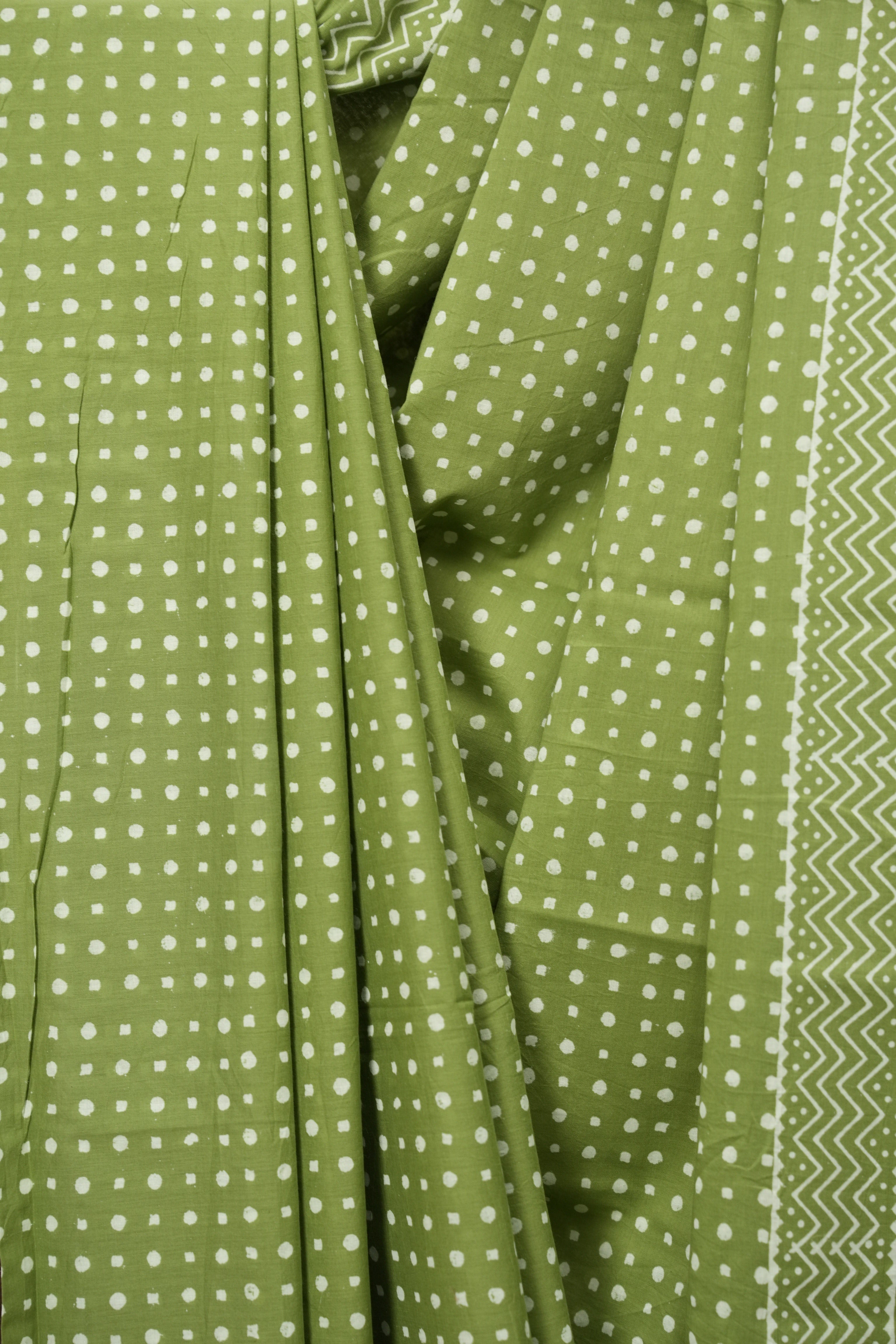 Pista HBP Cotton Saree - SRPCS3478
