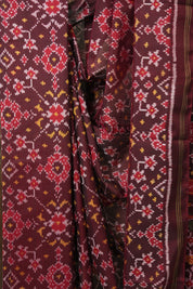 Marron Rajkot Patola Silk Saree - SRMRPSS589