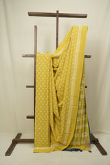 Light Yellow HBP Cotton Saree - SRLYCS3477