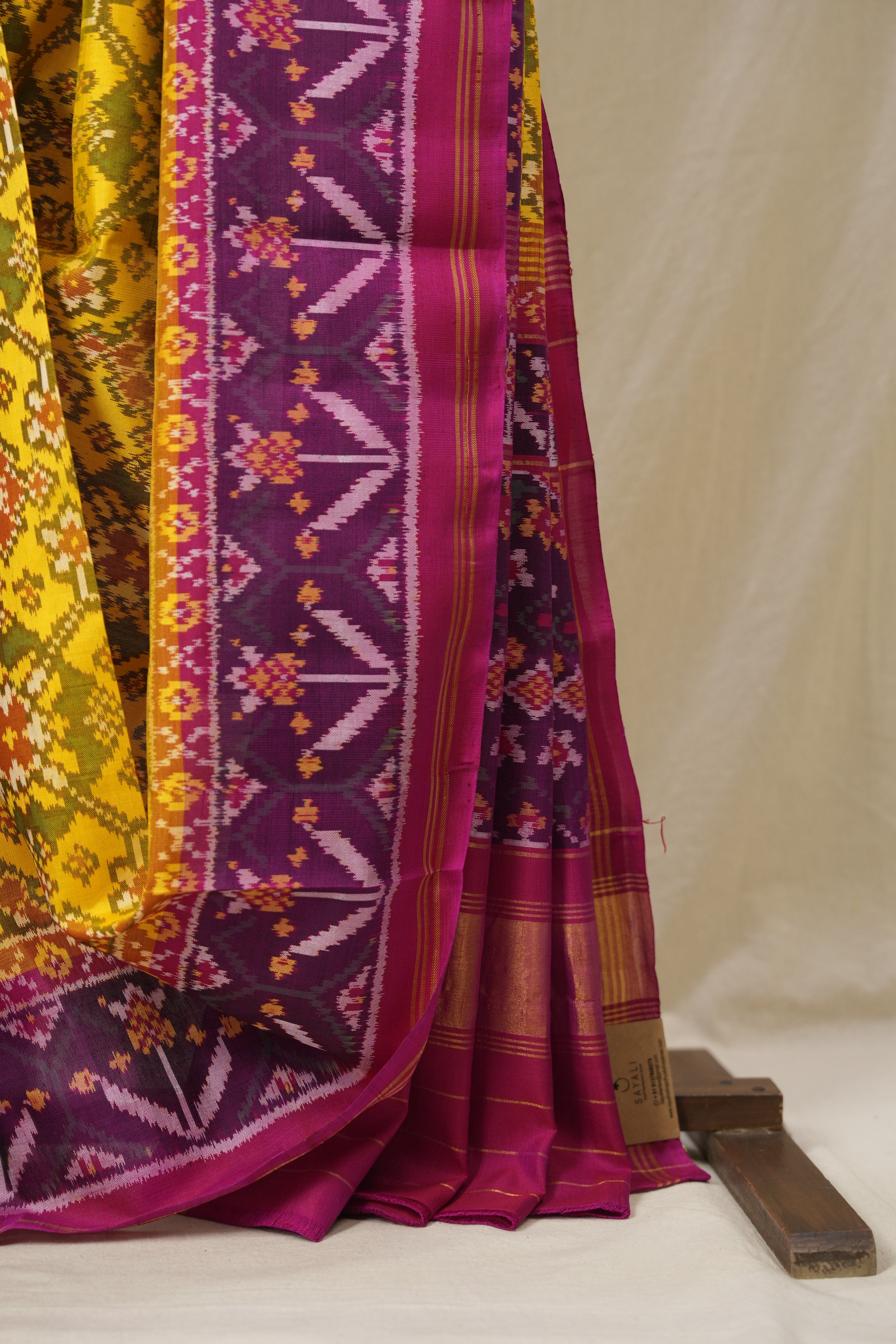 Yellow Rajkot Patola Silk Saree - SRYRPSS590