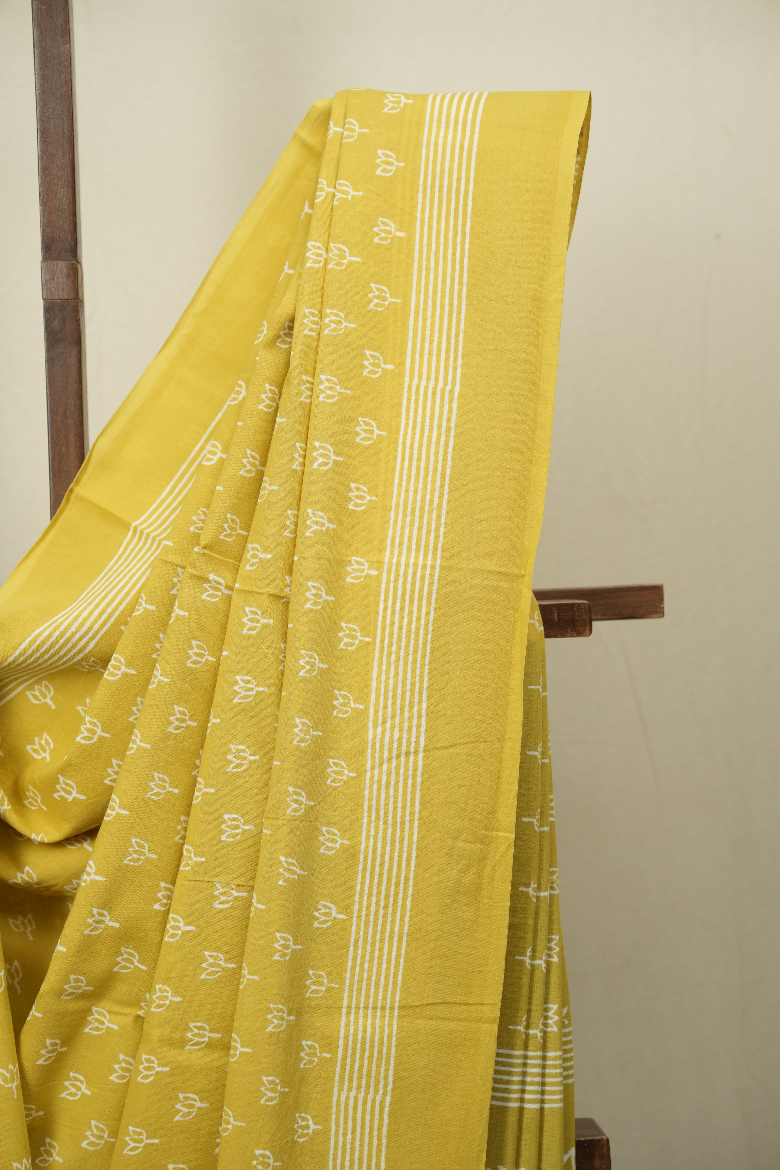 Light Yellow HBP Cotton Saree - SRLYCS3477