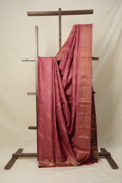 Pink Tussar Silk Saree - SRPTSS59-PI
