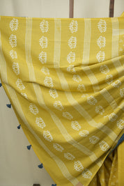 Light Yellow HBP Cotton Saree - SRLYCS3477